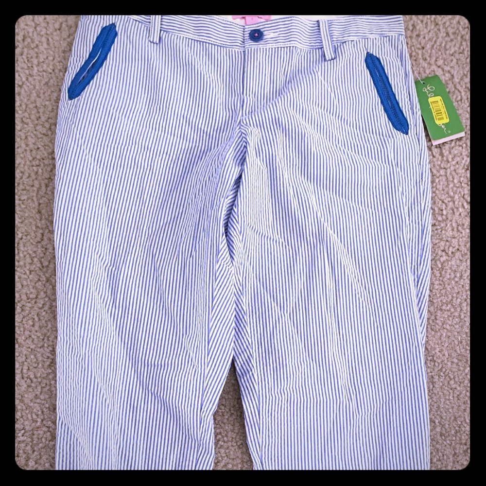 NWT Lilly Pulitzer Size 2 Mitzie Pants Worth Blue